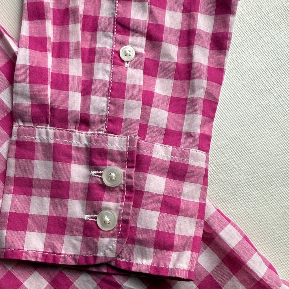 J. Crew Women's Pink Checkered Long Sleeve Button Down Shirt Size S NWT - Picture 6 of 12